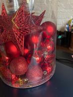 Partij rode kerstboom versiering, Ophalen of Verzenden, Zo goed als nieuw