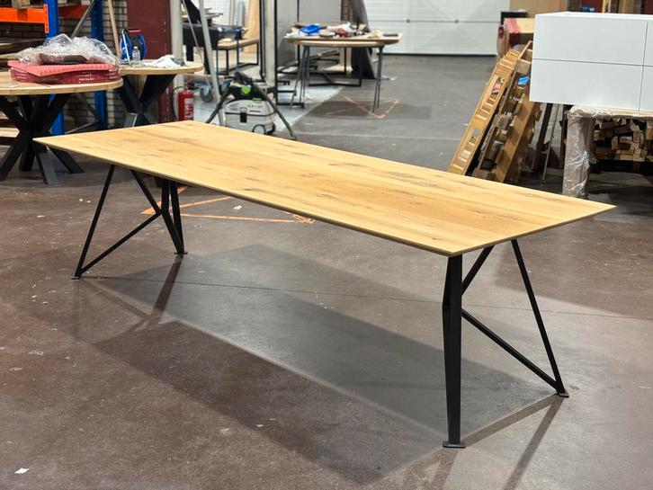 Eiken tafel recht-verjongd 300x100cm, Huis en Inrichting, Tafels | Eettafels, Zo goed als nieuw, 100 tot 150 cm, 200 cm of meer
