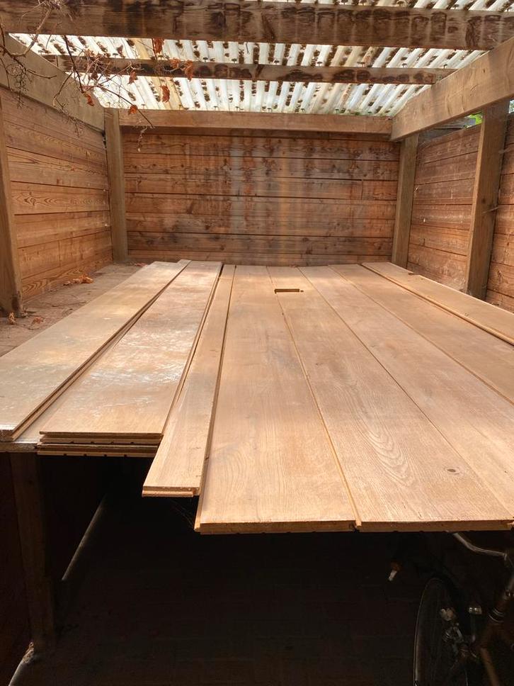 Eiken vloerplanken - diverse lengtes, Doe-het-zelf en Verbouw, Hout en Planken, Gebruikt, Plank, Eiken, Minder dan 200 cm, 25 tot 50 mm