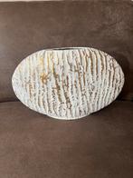 Mansion goud/witte metalen vaas nieuw, Porselein of Keramiek, Schaal, Nieuw, Ophalen of Verzenden