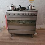 SMEG Gasfornuis 5-pits en oven 90cm - Goede Staat!, Witgoed en Apparatuur, Fornuizen, Ophalen, Gebruikt, 60 cm of meer, Gas