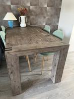 Eettafel Bassano Acacia hout h78 l160 b90, Ophalen, 50 tot 100 cm, Zo goed als nieuw, Vijf personen of meer