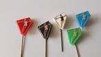 5 verschillende kleuren speldjes Gijmnastiek (ringen), Verzamelen, Speldjes, Pins en Buttons, Ophalen of Verzenden, Zo goed als nieuw