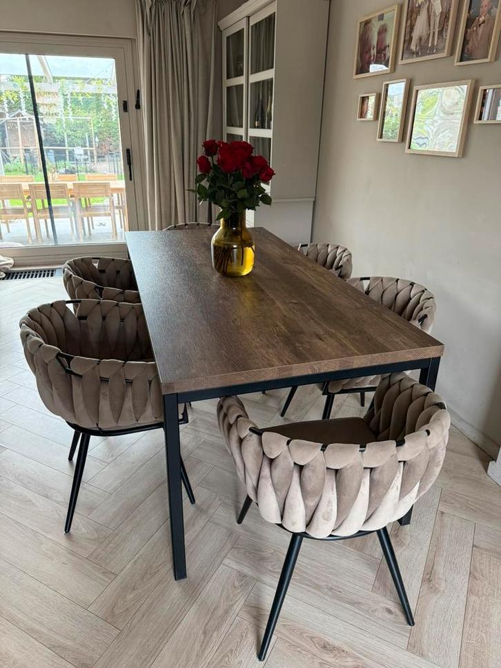 Eettafel, Huis en Inrichting, Tafels | Eettafels, Zo goed als nieuw, 50 tot 100 cm, 150 tot 200 cm, Vijf personen of meer, Rechthoekig