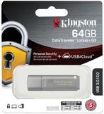 Kingston DataTraveler Locker+ G3 64GB USB 3.0/2.0, Nieuw, Kingston, 64 GB, Ophalen of Verzenden