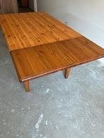 Solide uitschuifbare grenen tafel, h 78 cm br 90 cm l 130 cm, 200 cm of meer, Zo goed als nieuw, Vijf personen of meer, Rechthoekig