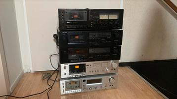 Diverse cassettedecks alleen voor onderdelen of reparatie  beschikbaar voor biedingen
