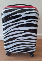 Spilbergen Cabin Proof Koffer Zebra zwart/wit H51xB32xD20 cm, Gebruikt, 50 tot 60 cm, Hard kunststof, Ophalen of Verzenden