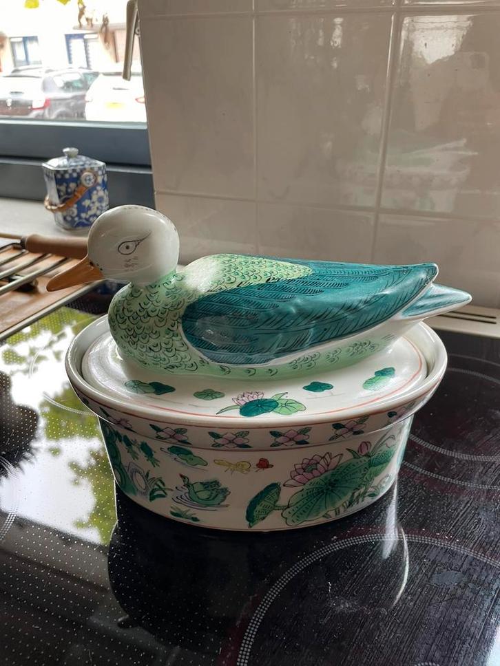 Leuk! Pate terrine Eend, Huis en Inrichting, Keuken | Servies, Zo goed als nieuw, Overige stijlen, Glas, Ophalen of Verzenden