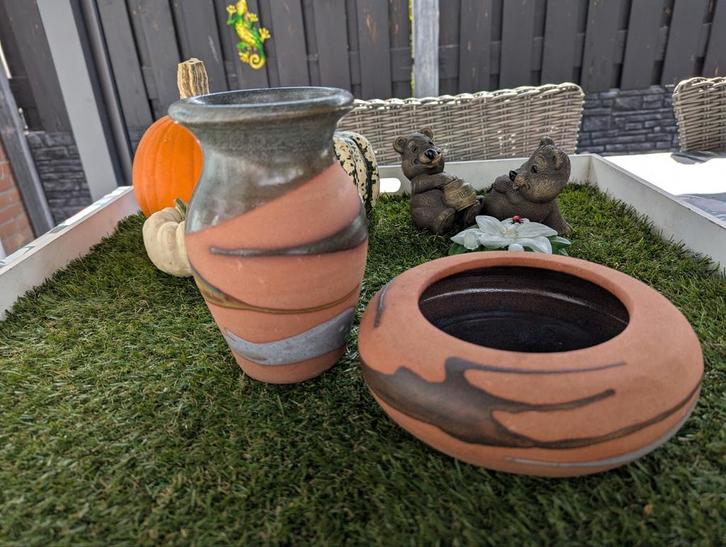 Alfadom Stoneware Vaas en Pot, Antiek en Kunst, Antiek | Keramiek en Aardewerk, Ophalen of Verzenden