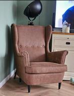 Statige fauteuil, bekleding in goede staat, Huis en Inrichting, Fauteuils, Ophalen, Gebruikt, Leer, 75 tot 100 cm