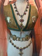 Antieke 1920 showgirl bustier met pailletten en goud lamé, Verzenden, Dames
