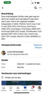 Boscher Android/applecarplay radio, Zo goed als nieuw, Ophalen