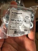 Slotbouten M8 x 100 + Sluitringen M8 - 100 stuks, Ophalen of Verzenden, Nieuw, 50 tot 100 mm, Bouten of Moeren