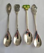Souvenir lepeltjes Kraanpot Drenthe, Delta Touw & Groen-goud, Ophalen of Verzenden, Zo goed als nieuw, Metaal, Bestek