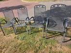Te koop  4 tuinstoelen, Tuin en Terras, Tuinstoelen, Ophalen, Gebruikt, Metaal, Stapelbaar