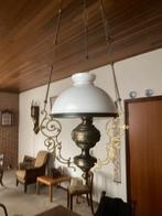 Antieke olielamp hangend, Huis en Inrichting, Lampen | Hanglampen, Gebruikt, Ophalen