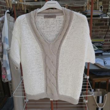 Pulleke nieuw wit grijze boord glitter hals d'Exterior mt M beschikbaar voor biedingen