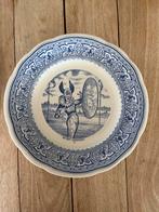 Set van 9 antieke borden -Gien France– blauw-wit aardewerk, Antiek en Kunst, Antiek | Servies los, Ophalen