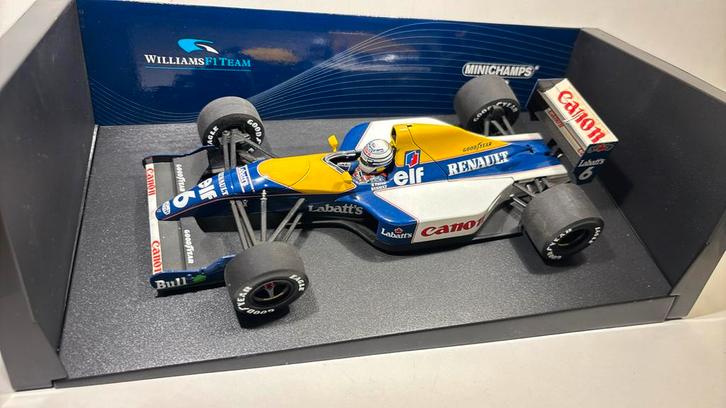 F1 williams renault fw14 R.patrese 1991 minichampa 1.18, Hobby en Vrije tijd, Modelauto's | 1:18, Zo goed als nieuw, MiniChamps