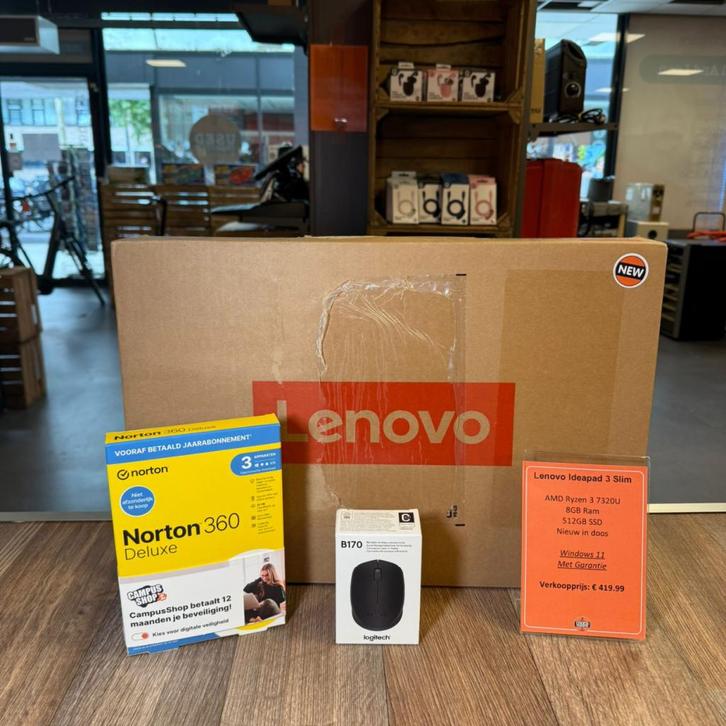 Lenovo IdeaPad Slim 3 AMD Ryzen 3 7320U 8GB 512GB | Nieuw in, Computers en Software, Windows Laptops, Nieuw