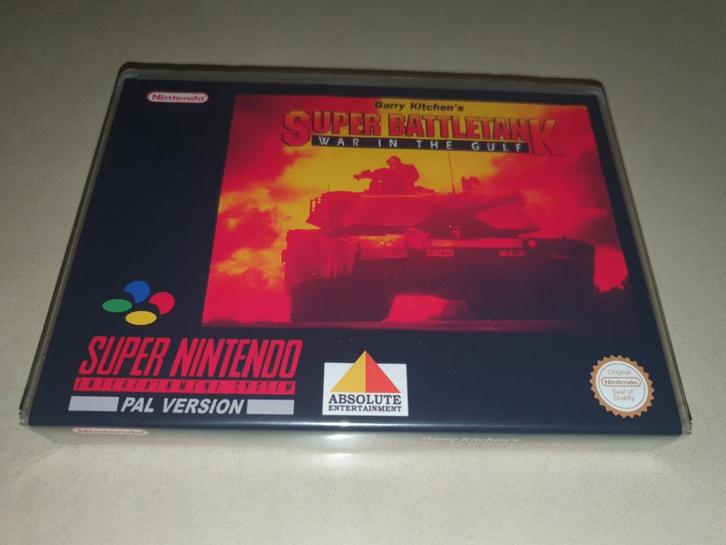 Super Battletank SNES Game Case, Spelcomputers en Games, Games | Nintendo Super NES, Zo goed als nieuw, Verzenden