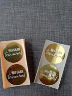 Gouden "Wij gaan trouwen" sluitzegels (Bruiloft), Nieuw, Ophalen of Verzenden, Meerdere stickers