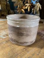 Antieke beboterde pot, Ophalen of Verzenden