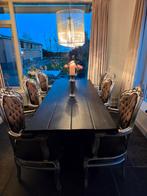 Eettafelset met 6 stoelen, Huis en Inrichting, Ophalen, Gebruikt, 100 tot 150 cm, Klassiek