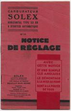Solex carburatie carburateur notice handleiding, Ophalen of Verzenden
