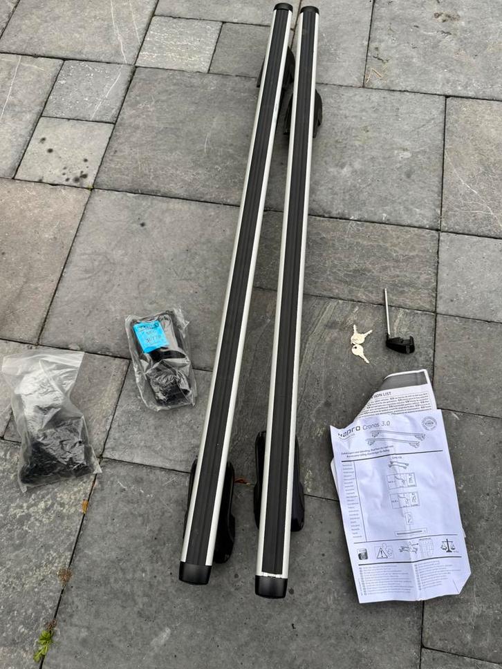 Hapro Cronos 3.0 dakdragers voor open dakrails, Auto diversen, Dakdragers, Zo goed als nieuw, Ophalen of Verzenden