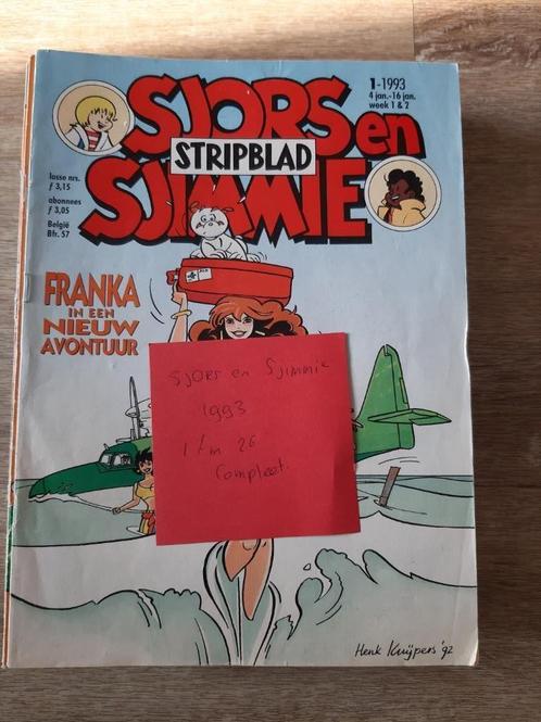 Sjors en Sjimmie stripblad jaargang 1993 nr1 tm 26 compleet, Boeken, Stripboeken, Gelezen, Complete serie of reeks, Ophalen of Verzenden