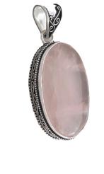 925 zilver hanger Rozenkwarts, Sieraden, Tassen en Uiterlijk, Overige voorstellingen, Verzenden, Nieuw, Roze