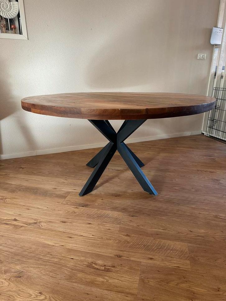 Ronde Eetkamertafel Wehl 150cm, Huis en Inrichting, Tafels | Eettafels, Gebruikt, 100 tot 150 cm, Vijf personen of meer, Rond