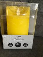 Nieuw/citroengeel kaars wax led batterij/blokker decoratie, Huis en Inrichting, Overige materialen, Overige kleuren, Nieuw, Ophalen of Verzenden