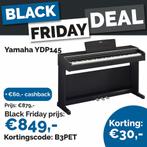 Yamaha YDP-145B Digitale Piano - Zwart, Muziek en Instrumenten, Piano's, Zwart, Digitaal, Nieuw, Ophalen of Verzenden