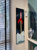 Kuifje Raket Wanddecoratie emaille, ., Ophalen of Verzenden, ., Kuifje