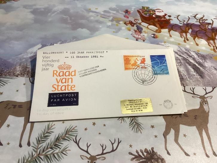 No6456 Afwijkend E195Ballonvaart 100 jaar pakketpost Philato, Postzegels en Munten, Postzegels | Eerstedagenveloppen, Onbeschreven