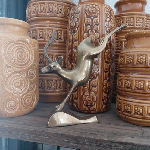 Messing springend hert, Huis en Inrichting, Woonaccessoires | Overige, Ophalen of Verzenden