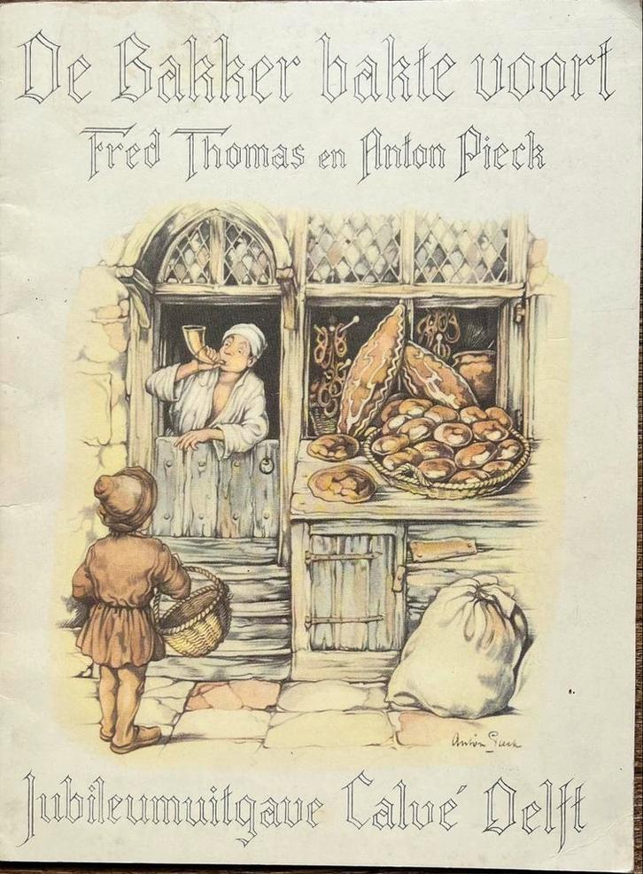 Herdruk vrienden Anton Pieck 1989 bakker 75 jr Calvé Delft, Verzamelen, Merken en Reclamevoorwerpen, Zo goed als nieuw, Overige typen