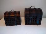 Twee decoratieve houten kisten, Gebruikt, 50 tot 100 cm, 50 tot 75 cm, Ophalen of Verzenden