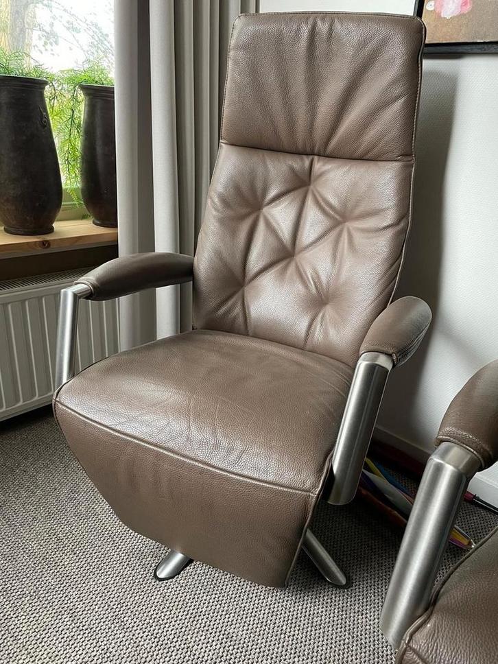 Super nette leren relax fauteuils, Huis en Inrichting, Fauteuils, Zo goed als nieuw, Leer, 50 tot 75 cm, 75 tot 100 cm, Ophalen