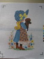 Voorbedrukt NIEUW stramien Meisje met hond. Verkoop ook DMC, Ophalen of Verzenden, Nieuw, Handborduren, Onderdeel of Toebehoren