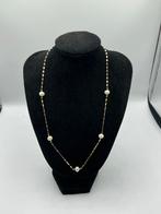 Vergulde Gouden Zoetwater Parel Ketting, Sieraden, Tassen en Uiterlijk, Kettingen, LF JEWELRY, Verzenden, Nieuw, Met edelsteen