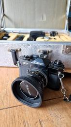 Vintage Canon EF met objectieven in aluminium case, Audio, Tv en Foto, Fotocamera's Analoog, Ophalen, Gebruikt, Spiegelreflex