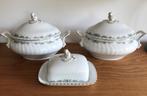 2 vintage terrines/dekschalen + botervloot uit 50/60jaren, Overige typen, Ophalen of Verzenden, Zo goed als nieuw, Overige stijlen