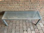 Tuinbankje aluminium zgan, Tuin en Terras, Tuinbanken, Ophalen, Zo goed als nieuw, Aluminium