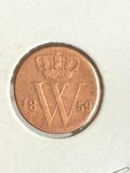 1/2 cent 1859, Postzegels en Munten, Munten | Nederland, Ophalen of Verzenden, Koning Willem III, 5 cent