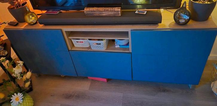IKEA Besta Kast - Blauw, Huis en Inrichting, Kasten | Televisiemeubels, Zo goed als nieuw, Minder dan 100 cm, 150 tot 200 cm, 25 tot 50 cm