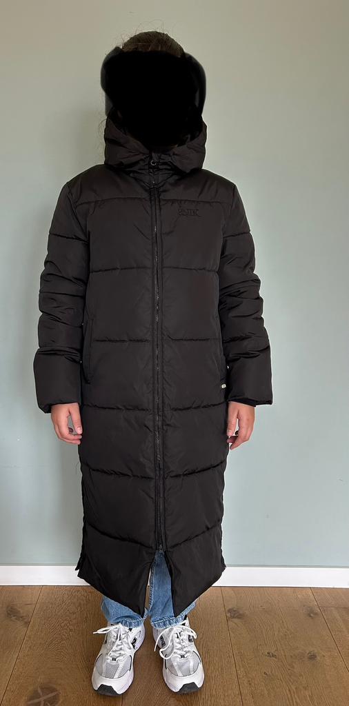 Nik en Nik meisjesjas zwart maat 164, Kinderen en Baby's, Kinderkleding | Maat 164, Zo goed als nieuw, Meisje, Jas, Ophalen of Verzenden